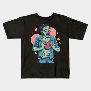 Zombie Love Undead Valentines Kids T-Shirt